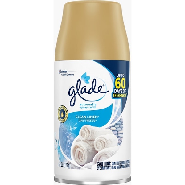 Glade Clean Linen Scent Air Freshener Refill 6.2 oz Aerosol 71773 Zoro